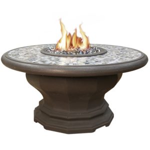 Inverted Firetable with Artisan Glass