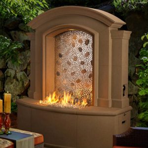 Large Firefall with Artisan Glass